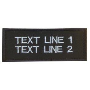 Brodert merke med borrels 5x13 cm