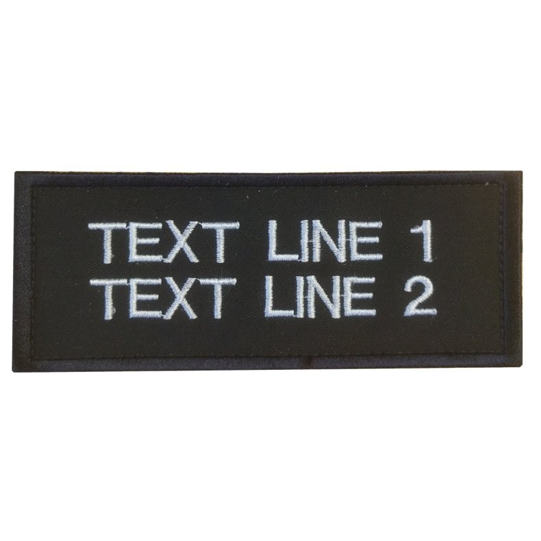 Brodert merke med borrels 5x13 cm