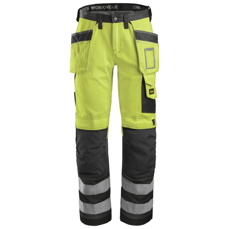 Snickers 3233 Bukse Hi-Viz med Hengelommer 