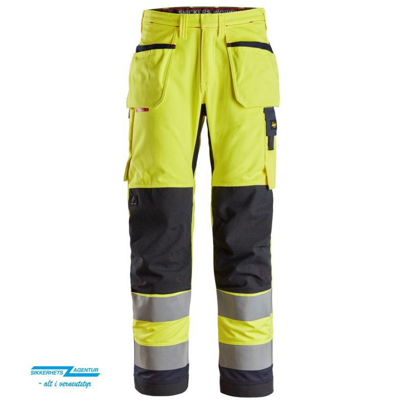 Snickers Bukse ProtecWork Hi-Viz Klasse 2 