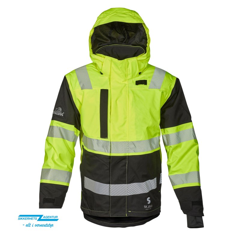 Bulldog Skjold Jakke Vanntett m/Hette Hi-VIz