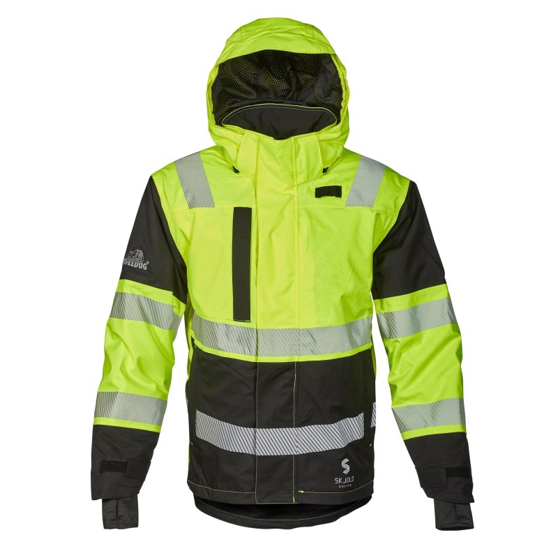 Bulldog Skjold Jakke Vanntett m/Hette Hi-VIz