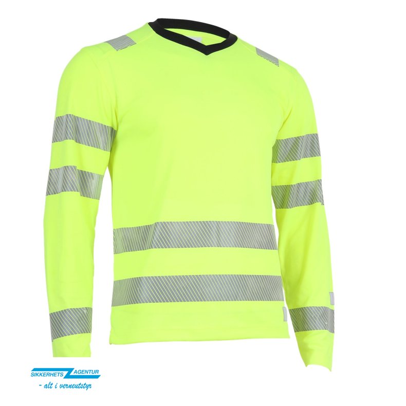 T-Skjorte Lang arm Hi-Viz fra Wenaas