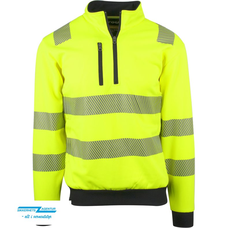 Genser med Zip Hi-Viz Dalby