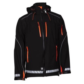 Softshell jakke med hette