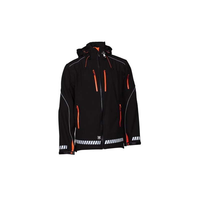 Softshell jakke med hette