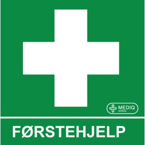 SKILT F�RSTEHJELP 15x15 cm Etterlysende