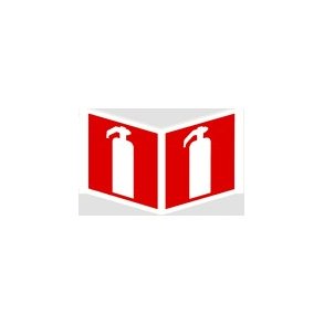 Skilt BRANNSLUKKER 15x15 cm Utstende