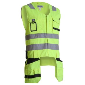 Hndverkervest Hi-Viz med hengelommer fra Wenaas